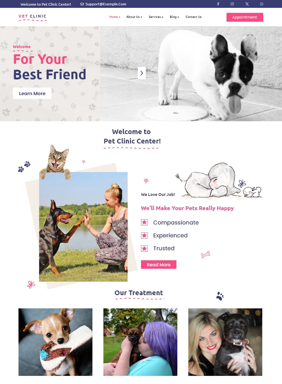 Free Veterinary Clinic Shopify Theme