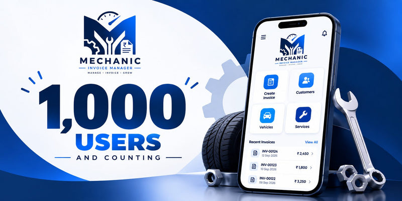 Mechanic Invoice App Reaches 1,000 Users