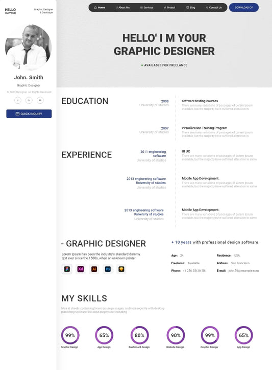 Premium Wordpress Resume Theme